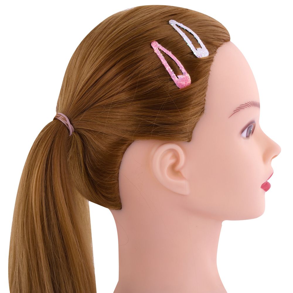 Заколки для волос НАБОР 4 шт, 5 см, клик-клак, с блестками, разные цвета MONTE VITA 457091