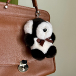 мишка из меха брелок