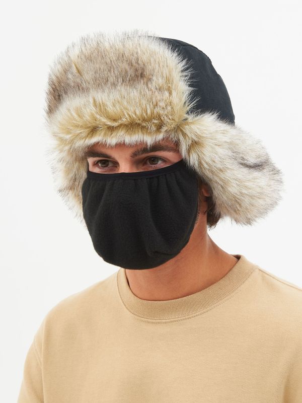 Шапка ушанка зимняя Канада ткань Finlandia цвет Серый/Черный