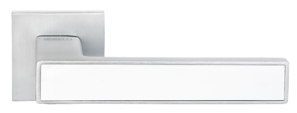 Дверные ручки Morelli "SULLA" MH-48-S6 SSC/W Цвет - Супер матовый хром/белый