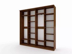 Шкаф купе Модерн 2362х450 4-х дверный 4-х секционный фотопечать №2 венге