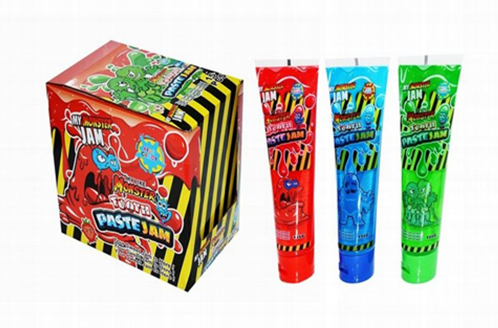 Жид.карамель гель тюбик "Squeeze tooth paste jam" 125г*15шт