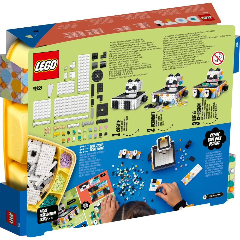 LEGO DOTS - Контейнер с милой пандой 41959 / артикул   41959  / GTIN 5702017155975