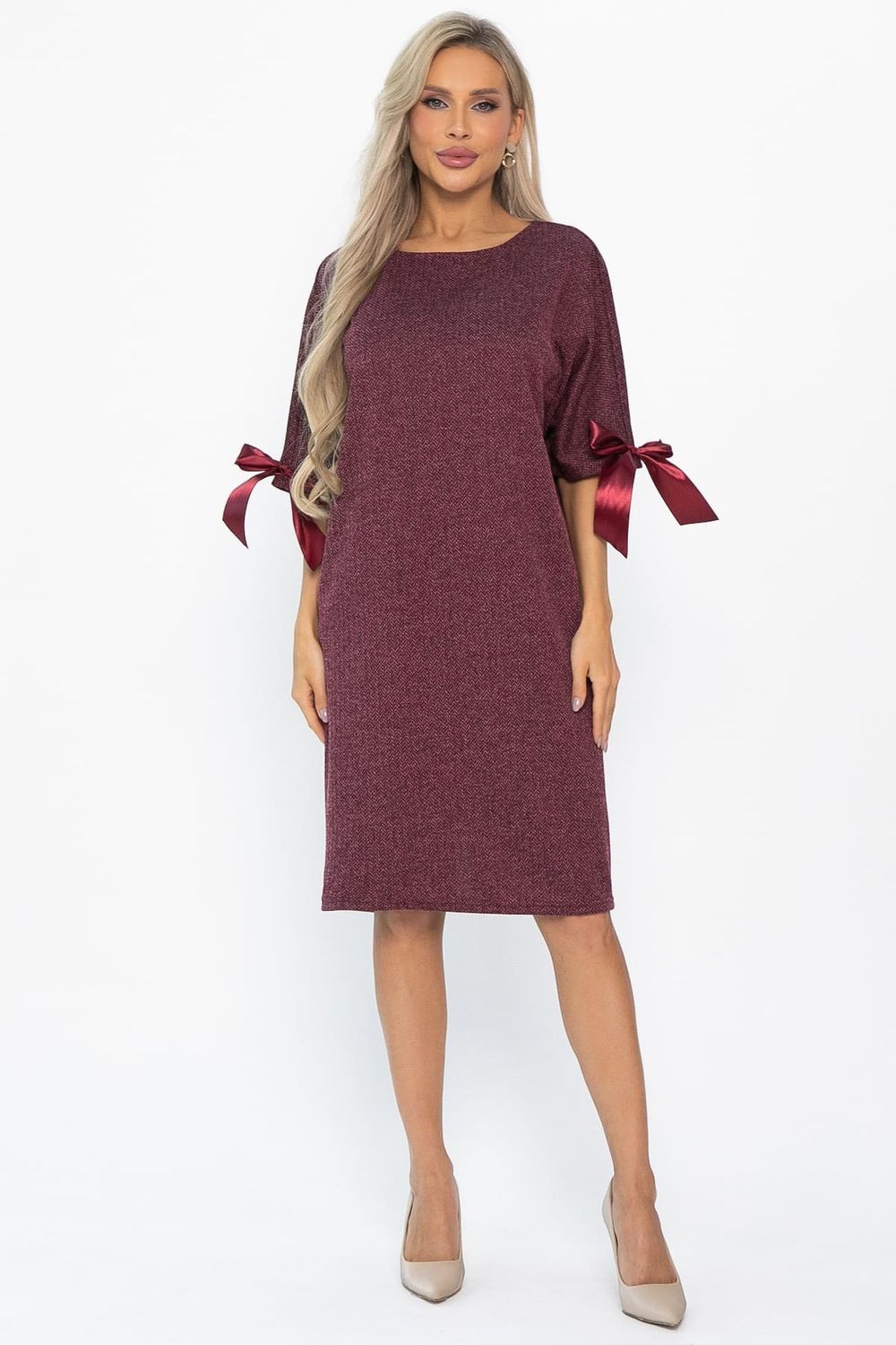 Платье трикотажное Кайла (бордовое) П14782-10М LT Collection