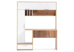 Письменный стол Лайт 03.243 150х57х180 дуб золотой (craft) / белый премиум