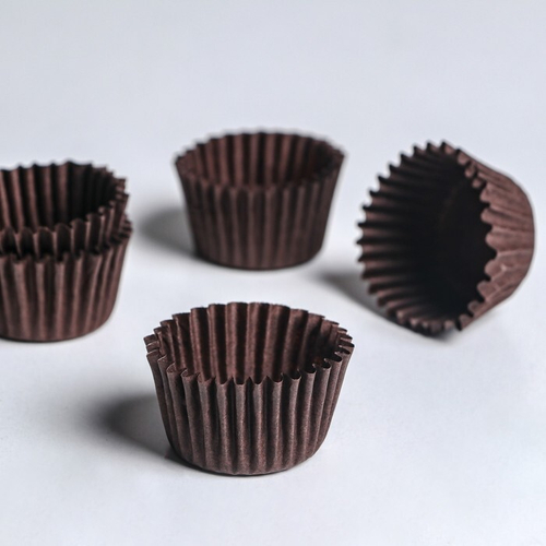 Капсула для конфет, корич, 50 шт, 3,5 х 2,5 см