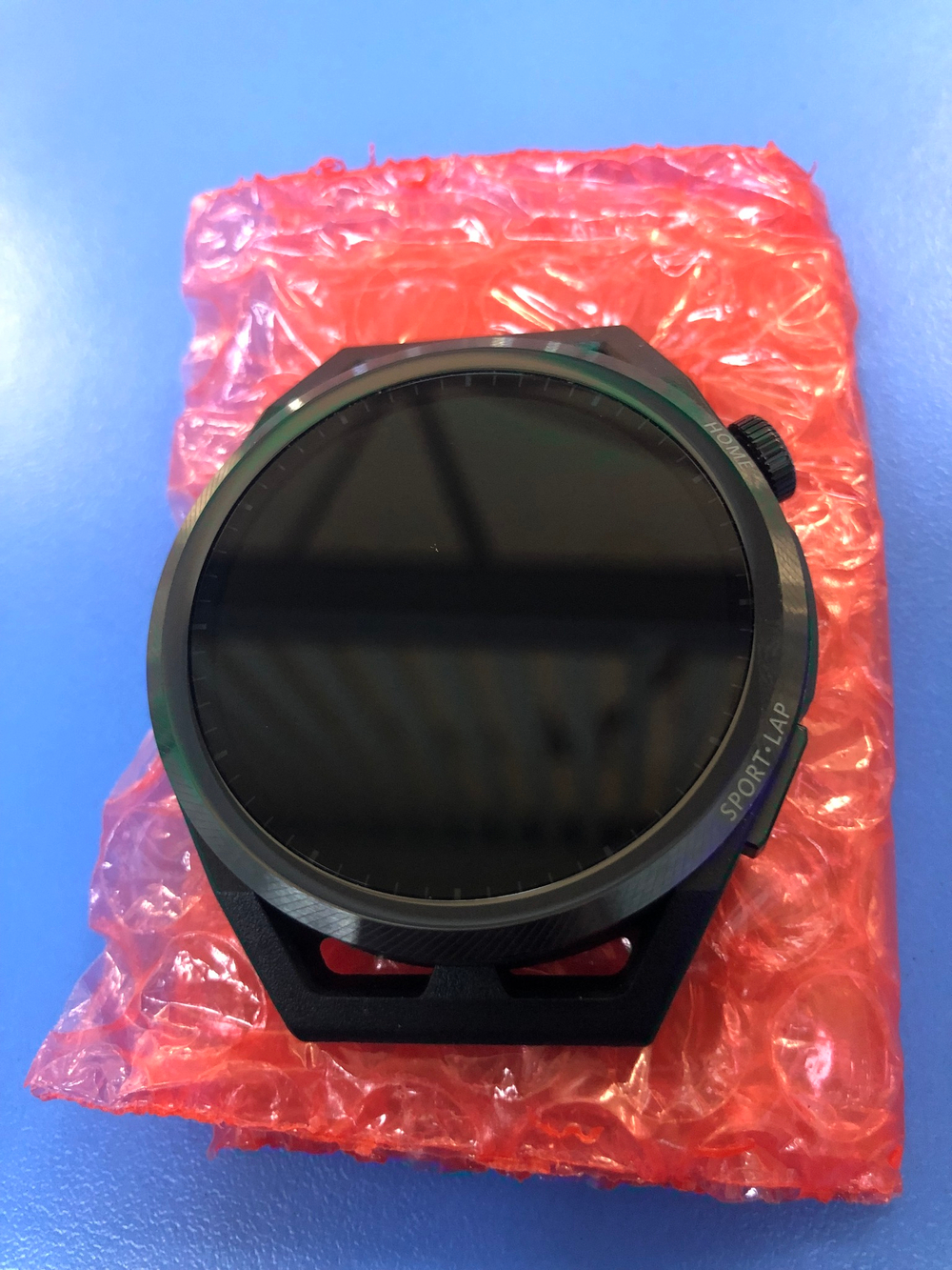 Дисплей в сборе с тачскрином и рамкой чёрный для Huawei Watch GT Runner-B19A Оригинал