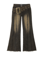 Женские Джинсы Brown Overdye Belted Flare
