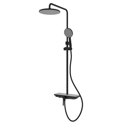 Душевая система Azario Ginkgo с верхним и ручным душем, керамический картридж, черный (AZ-VPW238V95PA-1DJ1K22-ZH3A55)