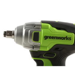 Гайковерт ударный аккумуляторный Greenworks Арт. 3802907, 24V, 400Нм, бесщеточный