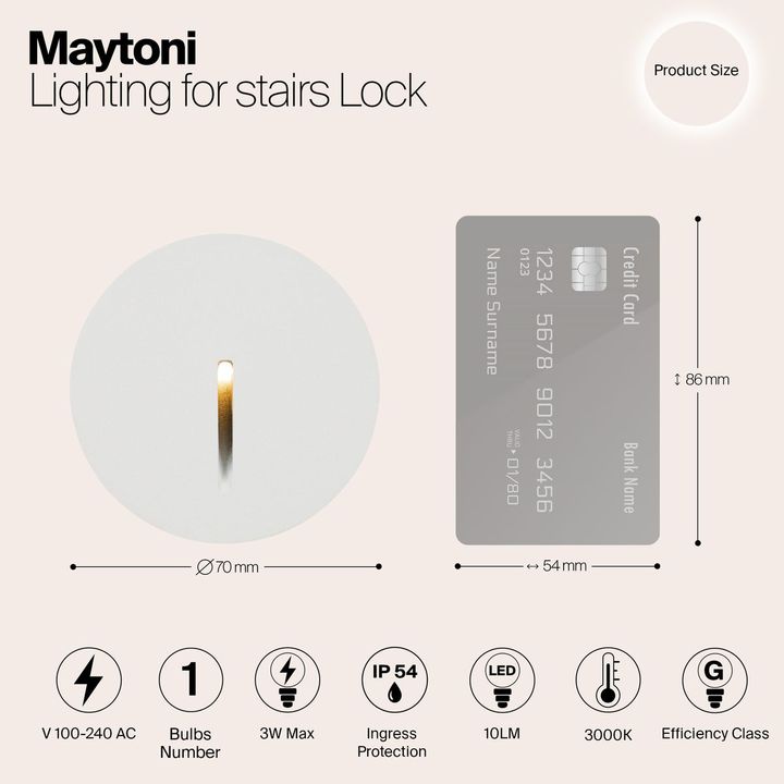 Подсветка для лестниц Maytoni Bil O014SL-L3W3K