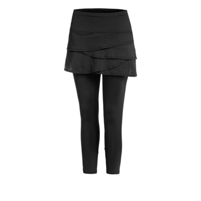 Женская теннисная юбка Lucky in Love Needle Out Scallop Scapri Women - Black