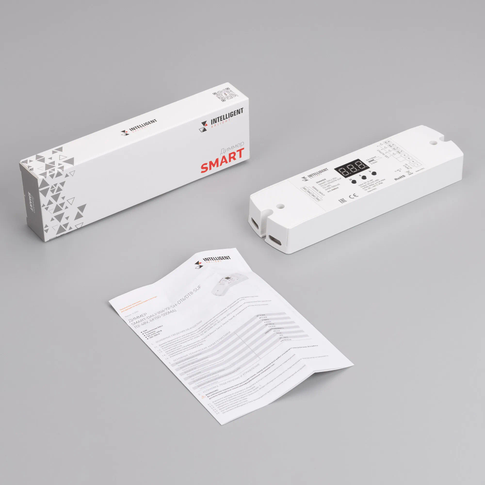 INTELLIGENT ARLIGHT Диммер SMART-DALI-204-72-SH-DT6/DT8-SUF (12-48V, 4x150-500mA) (IARL, IP20 Пластик, 5 лет) 038543