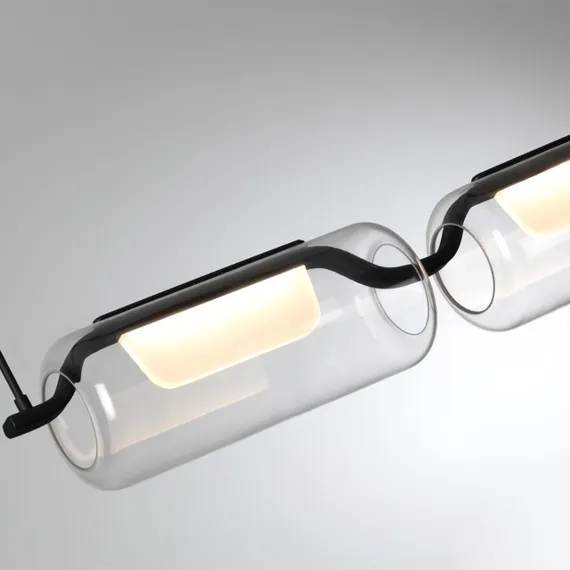 5003/30L L-VISION ODL23 391 черный матовый/прозрачный/стекло Люстра LED 30W 3000K KAVIA