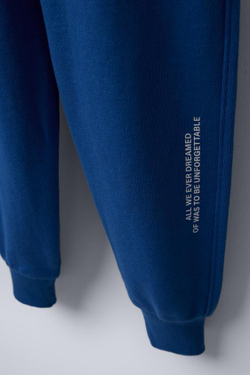 ZARA ДЖОГГЕРЫ С НАДПИСЬЮ, СИНИЙ ЭЛЕКТРИК