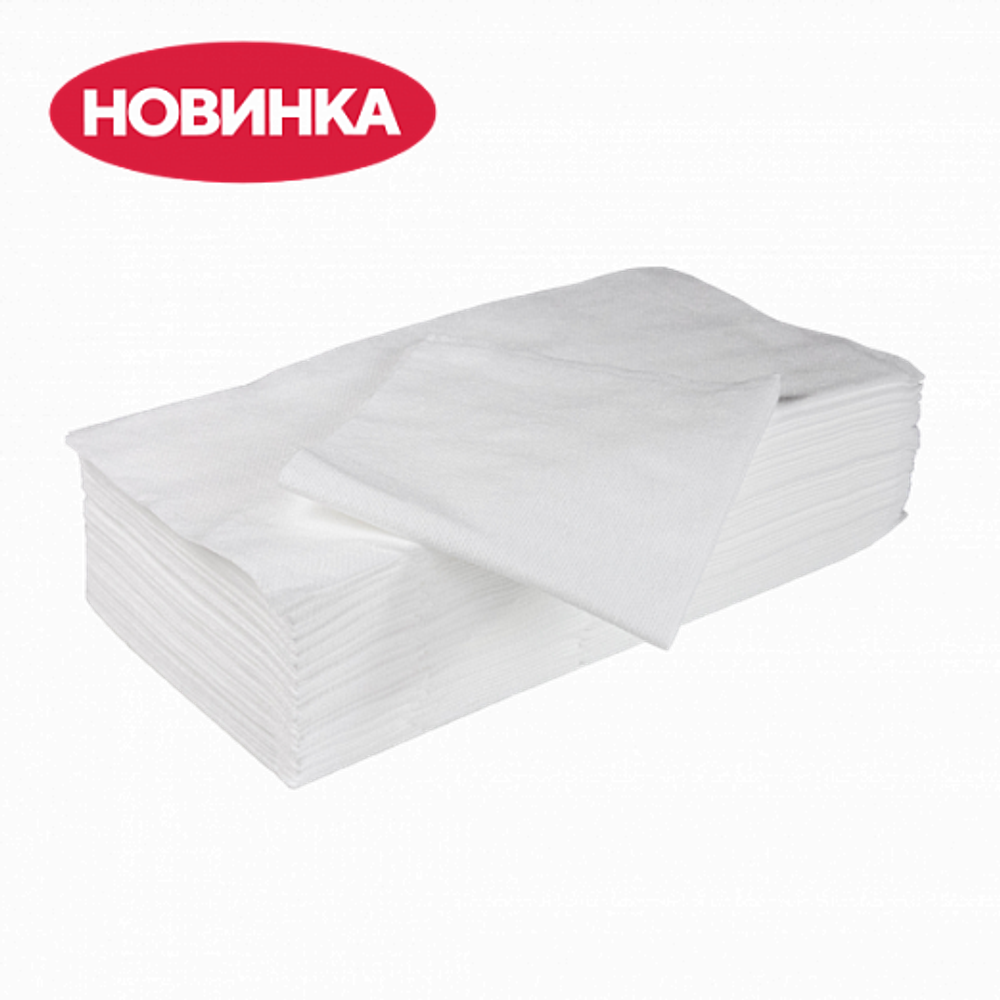 1-Touch Полотенце Хлопок (сетка) Люкс белое 45х90 поштучно, 50шт