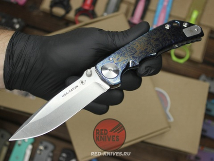 Нож Spartan Blades Harsey Titanium Custom Огненный - огненный титан