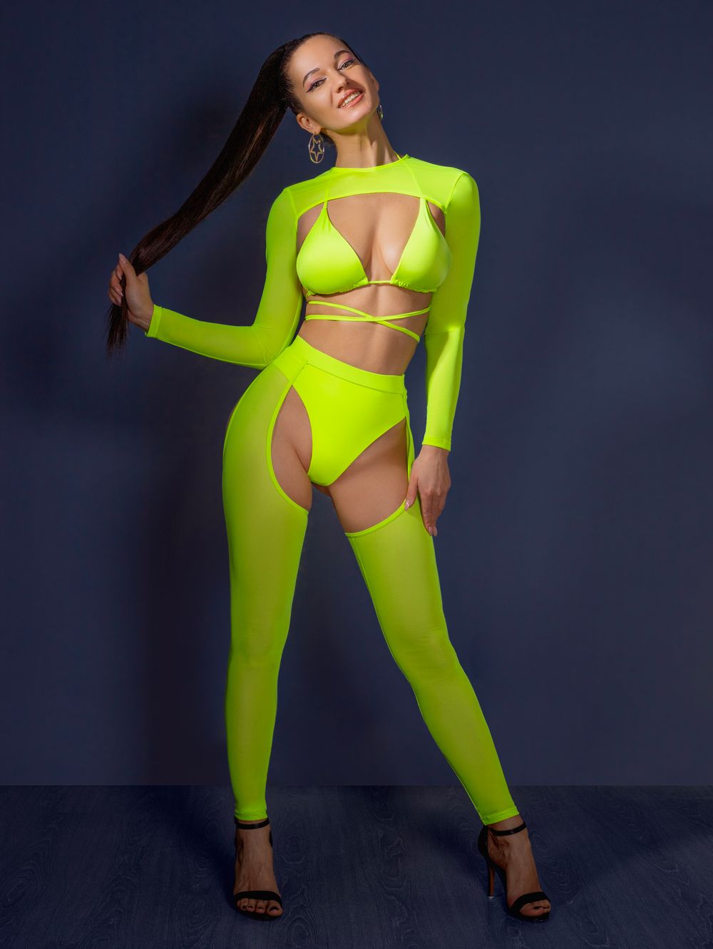Болеро Sport Shadow сетка, Неон лайм