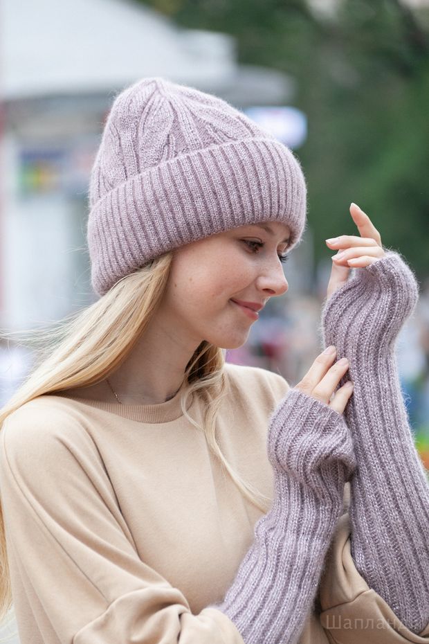 52bo12 Шапка с отворотом Катта (Олива/золото / 56-59 / Пантера / 30х30х6 / 0.3 / Трикотаж)
