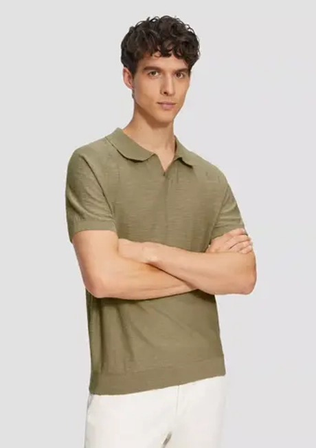 Трикотажная рубашка поло с фактурой пламенной пряжи s.Oliver