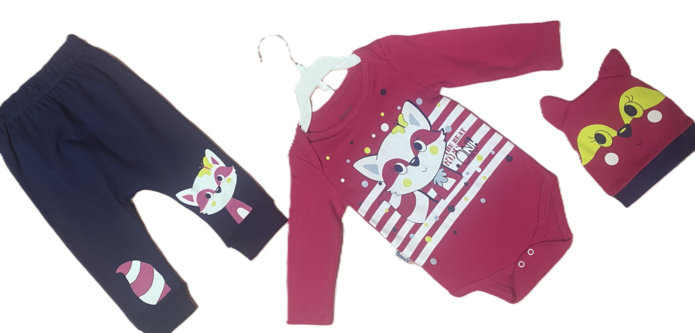 Комплект на девочку турецкий из 3 предметов на рост 74 см