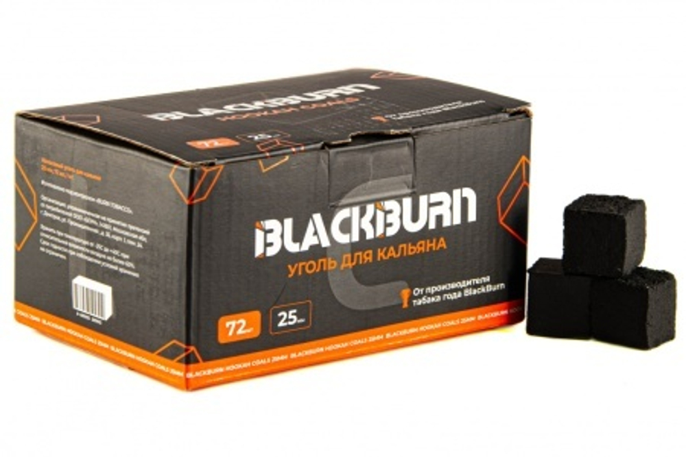 BlackBurn 25мм Уголь для кальяна (1 кор.*12 кг) 1 кг.