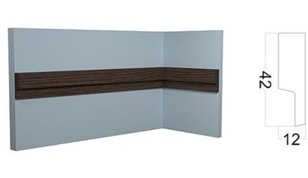 Молдинг Контур окрашенный стартовый, 42x12 мм