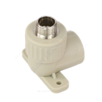 Угольник PP-R комбинированный серый Дн 25х1/2" НР с креплением VALFEX 10121025Г