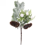 Ветка хвойная «Жемчужный иней», 23 см