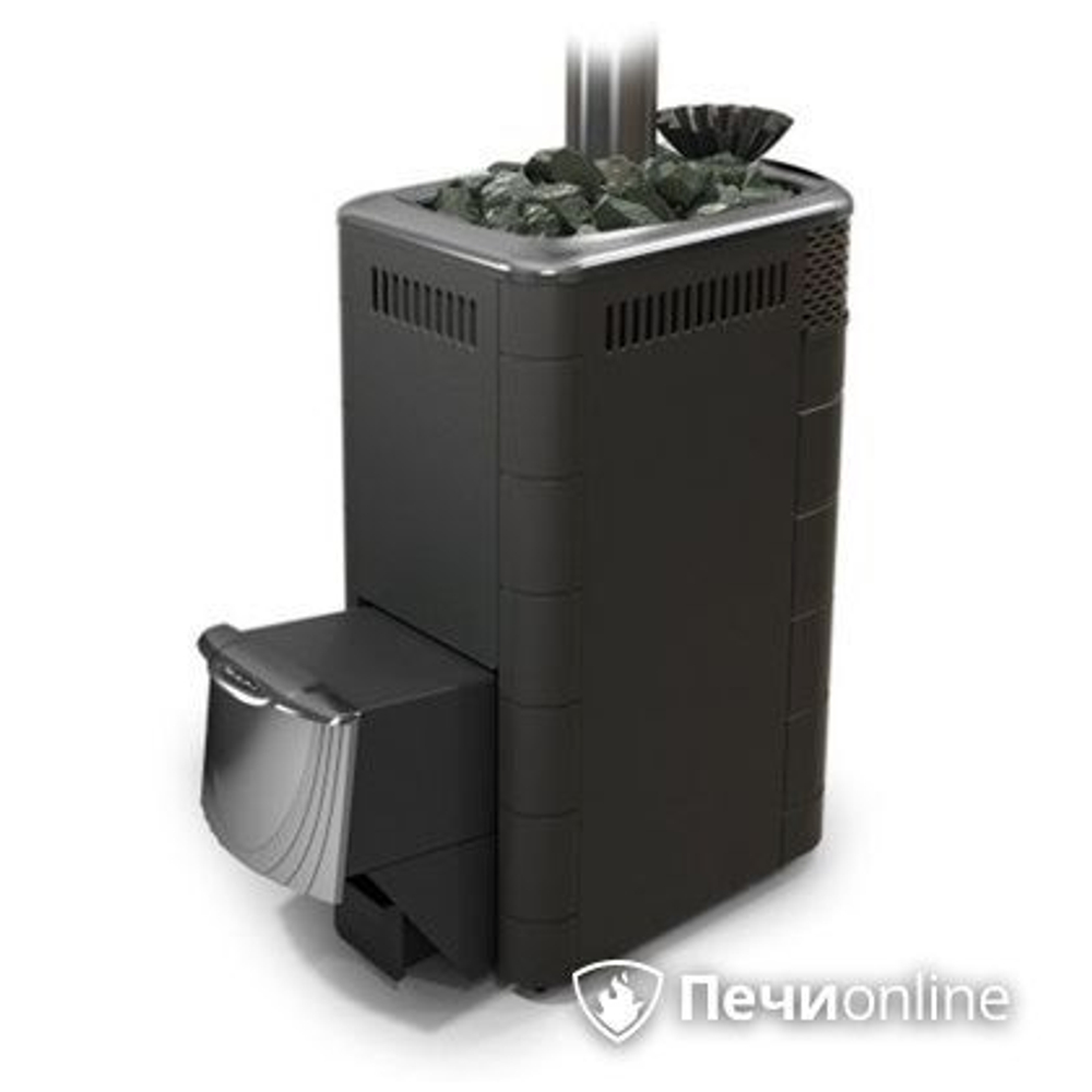 Печь для бани TMF Гейзер XXL 2017 Inox дверь из нержавейки закрытая каменка антрацит