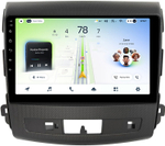 Магнитола для Mitsubishi Outlander XL, Peugeot 4007, Citroen C-Crosser (перфорированная рамка) - Teyes CC4L монитор 9" IPS на Android 14, Snapdragon 662, CarPlay, 4G SIM-слот