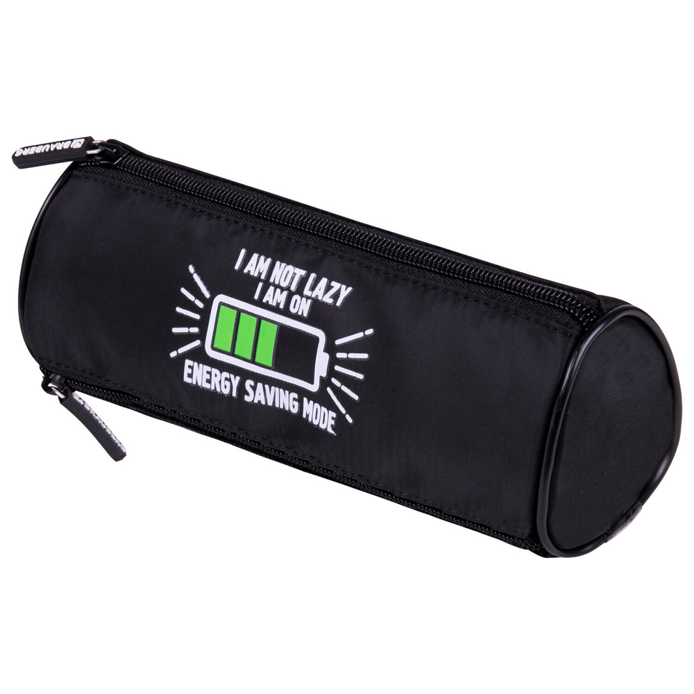 Пенал BRAUBERG 3 отделения нейлон 21х7х7 см "Battery" (2 штуки в упаковке)