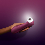 Вакуумно-волновой стимулятор клитора с вибрацией Satisfyer Pro 2 Liquid Air Connect App, бордовый