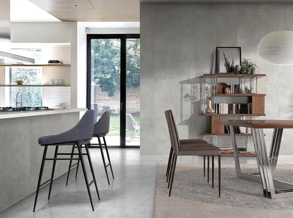 Полубарный стул Angel Cerda A189 серый