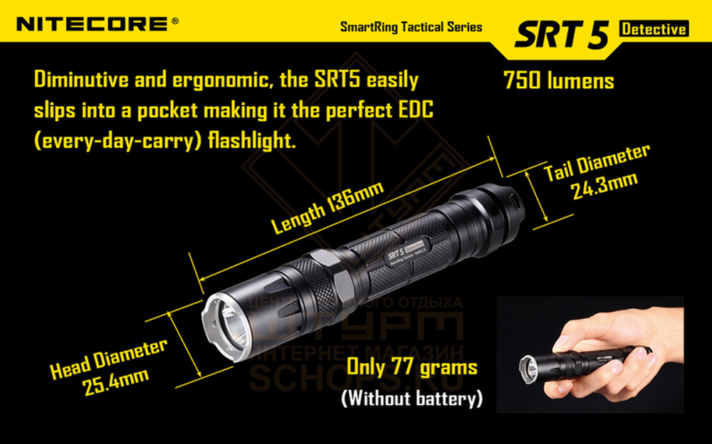 Фонарь Nitecore SRT5