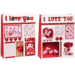 Пакет подарочный «I LOVE YOU!» 26*32*10 см, микс