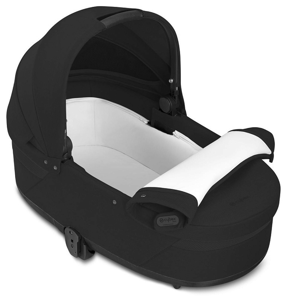 Детская коляска Cybex Balios S Lux BLK Aton B2 i-Size 3 в 1 Moon Black с дождевиком/Volcano Black