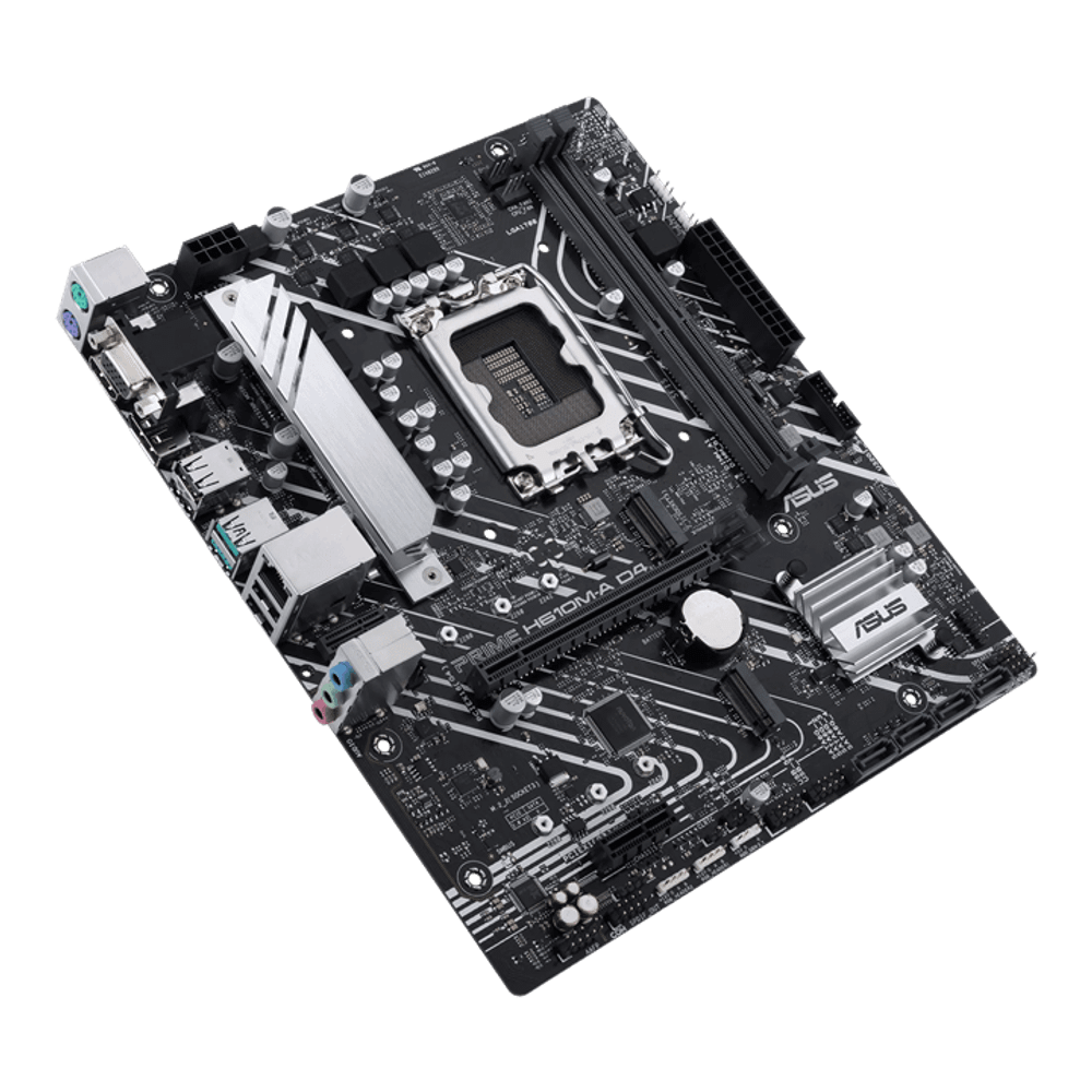 Материнская плата ASUS PRIME  H610M-A D4-CSM, LGA1700 2xDDR4 4xSATA3 2xM.2 D-Sub HDMI DP 2xARGB mATX