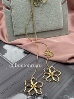 Колье трансформер (пояс) золотое с цветами