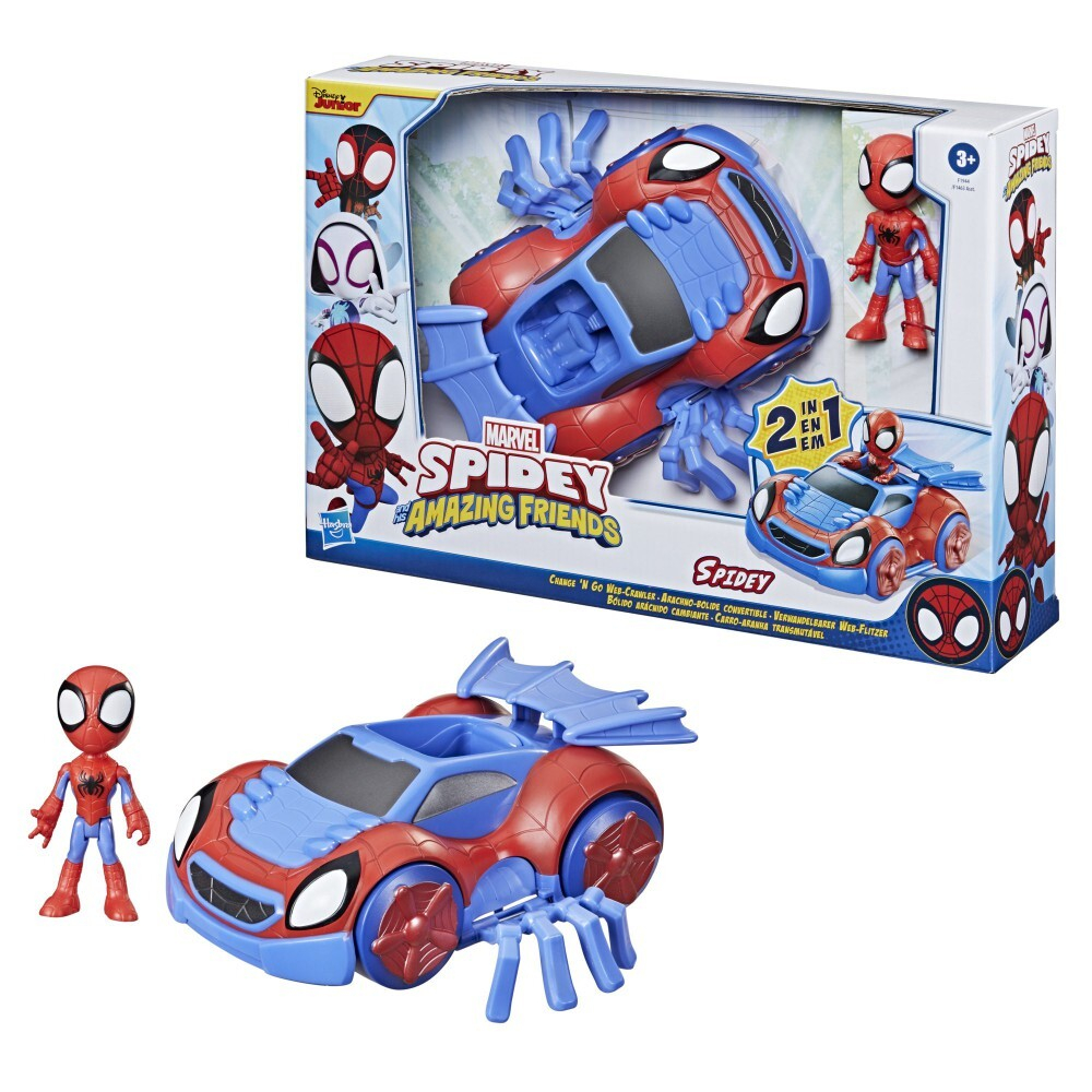 Hasbro Marvel Spidey Amazing Friends - Транспортное средство Web-Crawler 2в1 + фигурка Спайди 10 см / артикул   F1463 F1944  / GTIN 5010993860401