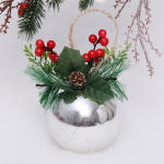 Новогодний шар «Лесное чудо» 8 см, Серебро