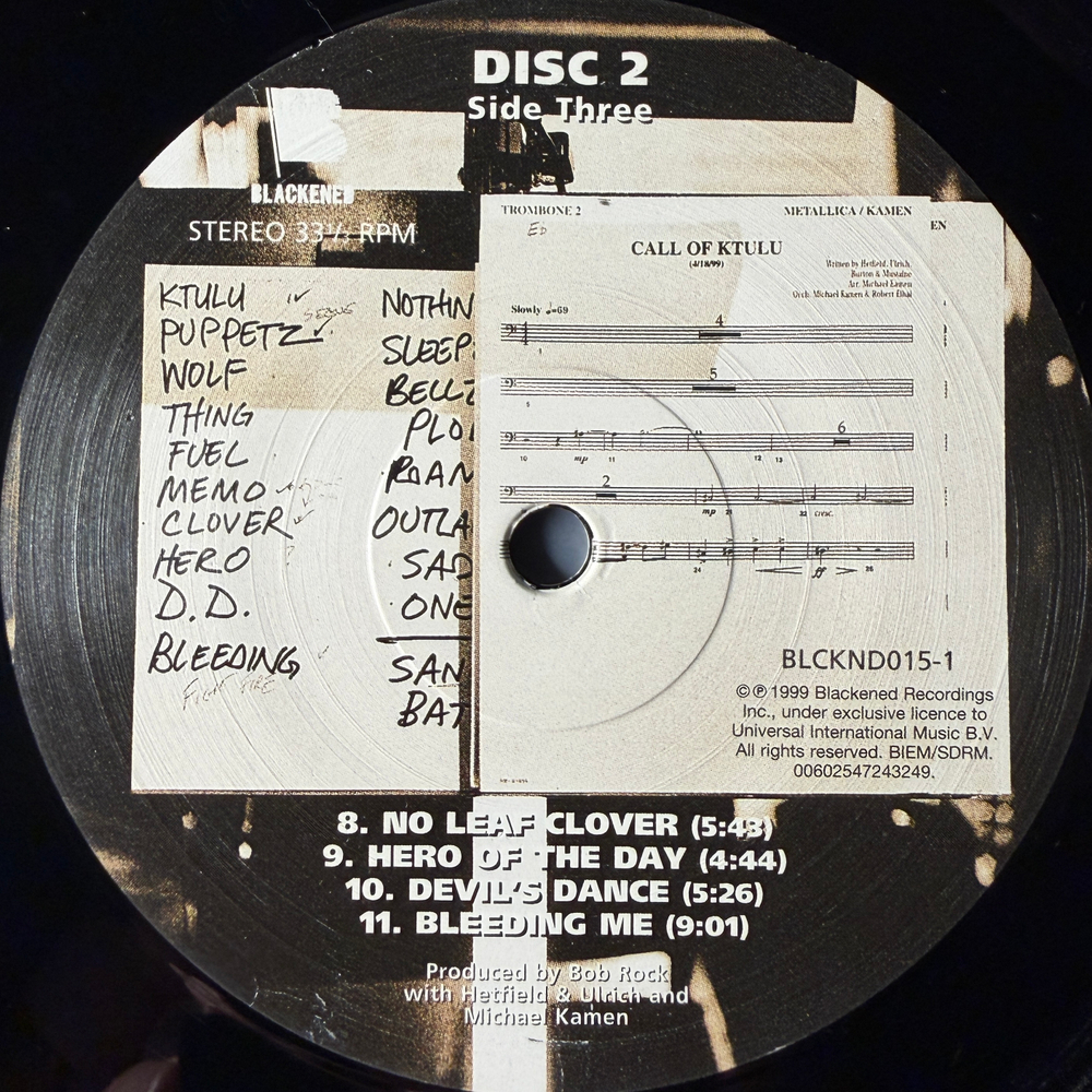 Metallica With Michael Kamen Conducting The San Francisco Symphony Orchestra ‎– S&M 3LP (Европа 2015г.) Т