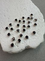 Шатоны 4 мм, Фиолетовый в серебре, 25 шт