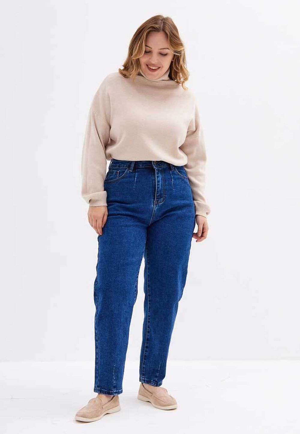 Джинсы больших размеров на молнии