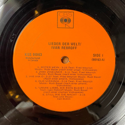 Винтажная виниловая пластинка LP Ivan Rebroff Иван Ребров Lieder Der Welt (Canada 1972)
