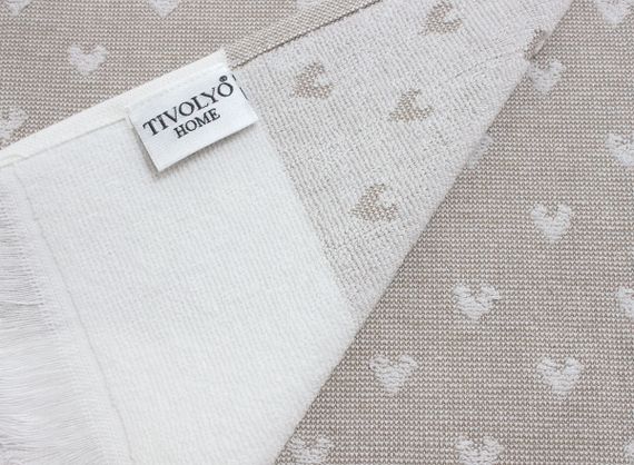 Полотенце облегченное HEARTS жаккард TIVOLYO HOME Турция
