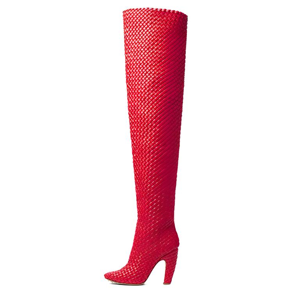 Bottega Veneta Over the knee Boots 10cm Women"s Red