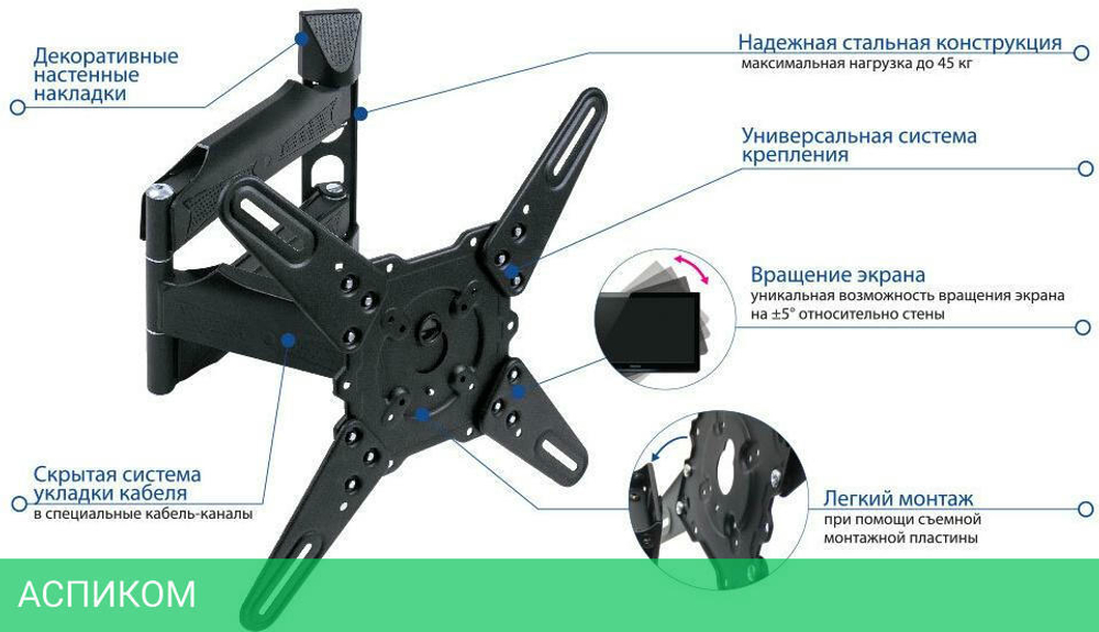 Кронштейн Kromax Atlantis-40 серый