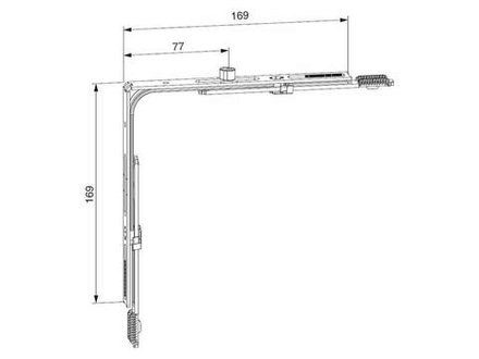 Переключатель угловой maco eco без соединительных пластин 431-1050 мм, 1 VZ