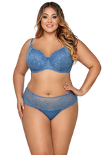 Бюстгальтер-балконет на косточках с шитыми кружевными чашками (Размер: 65J) (Цвет: красный)